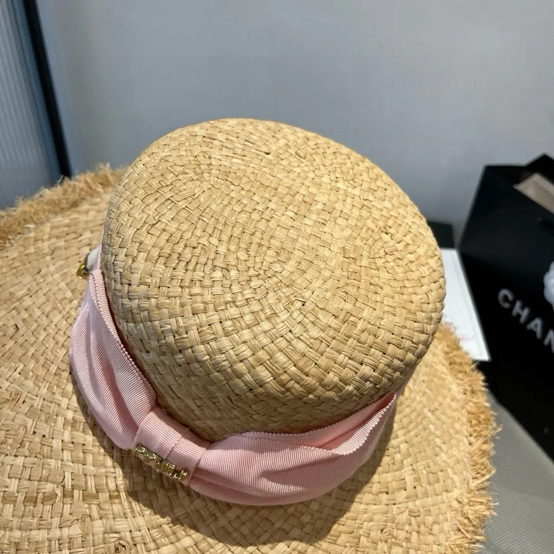💰210¥ miumiu straw hat, flat top hat, head circumference 57cm