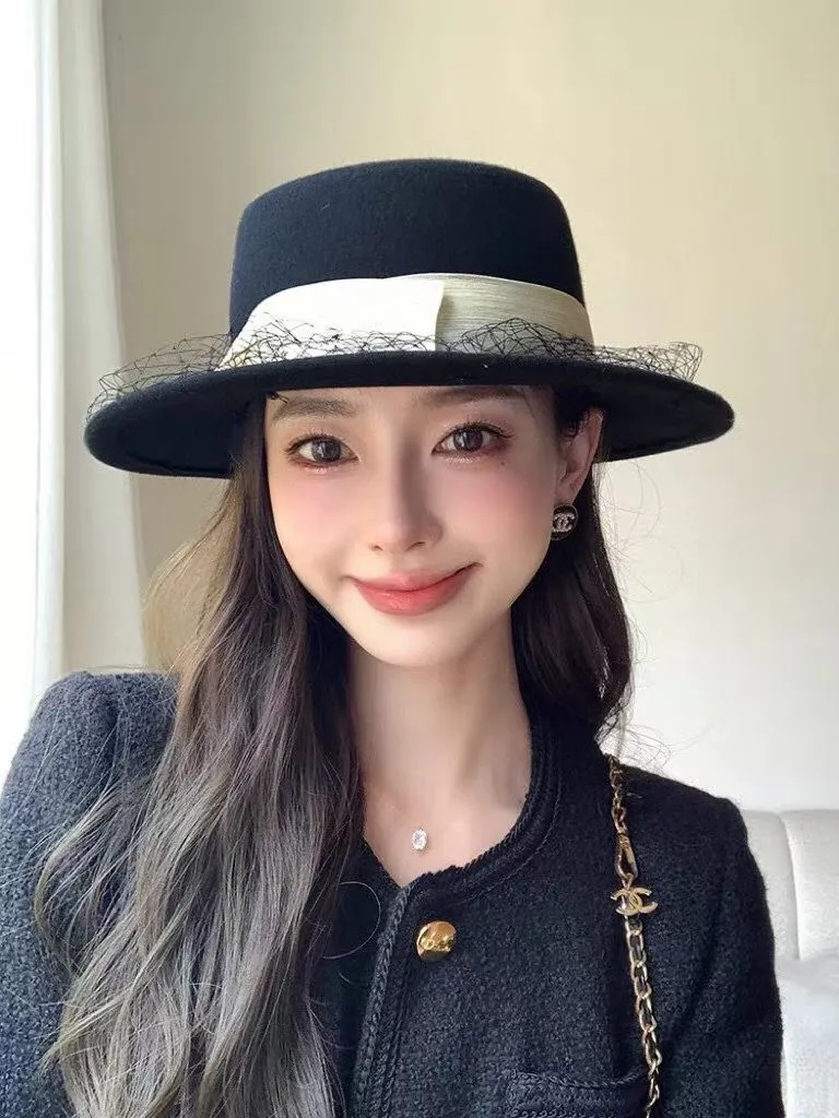 💰200¥ miumiu wool flat top, mesh hat, 100% wool🦙fabric% head circumference 57cm