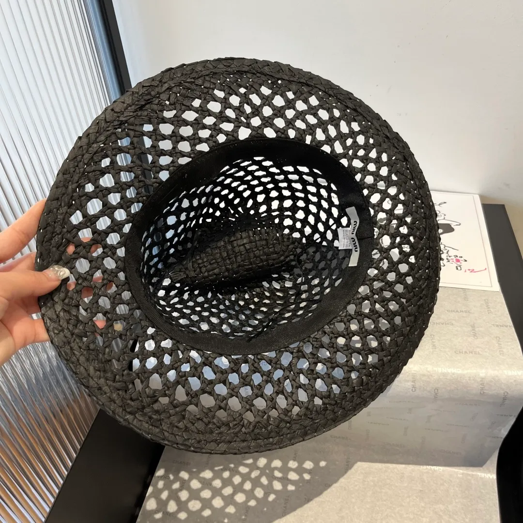💰150¥ miumiu new style top hat, hollow top hat, head circumference 57cm