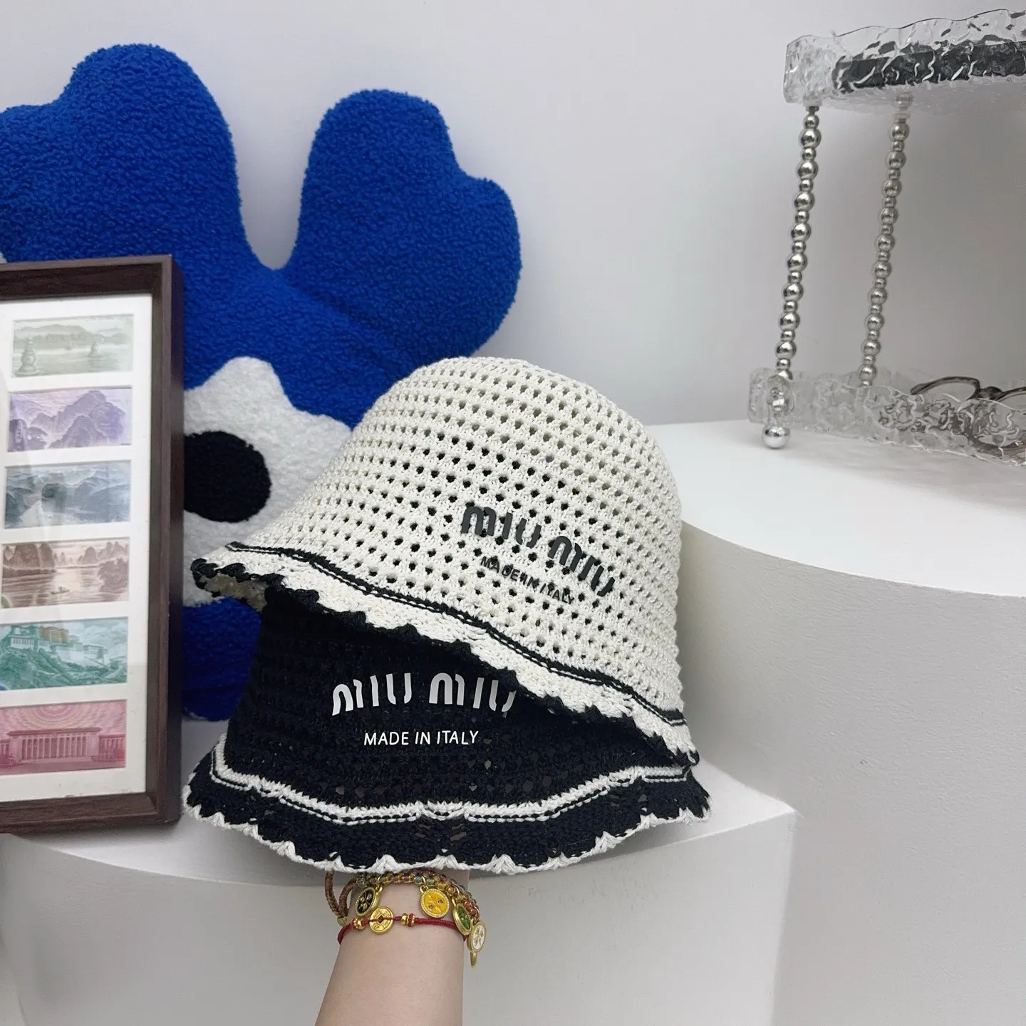 🤍 Popular miumiu sweet knitted hat