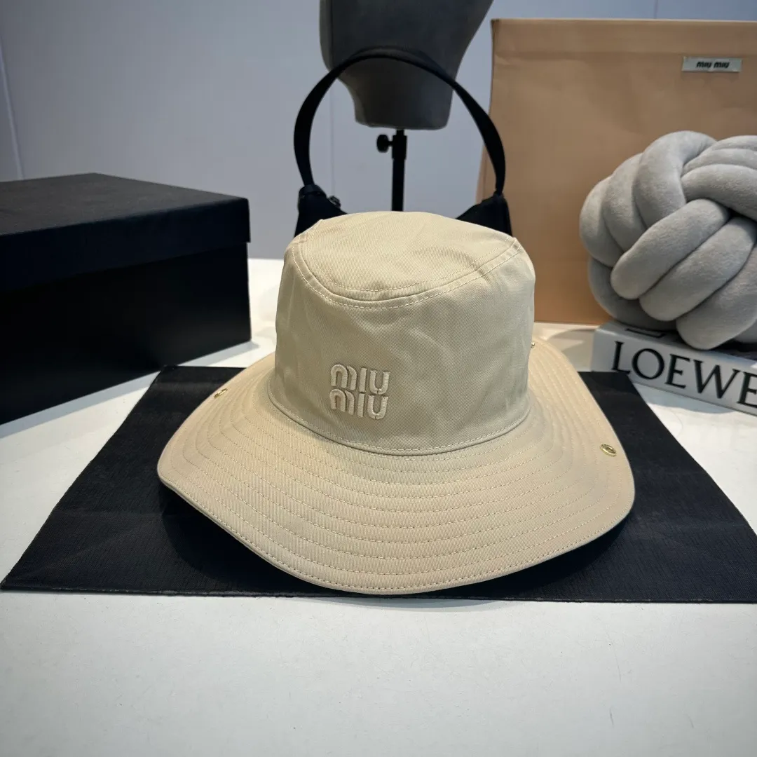 P70 miumiu counter canvas bucket hat, one-to-one mold customization, head circumference 57cm, unisex