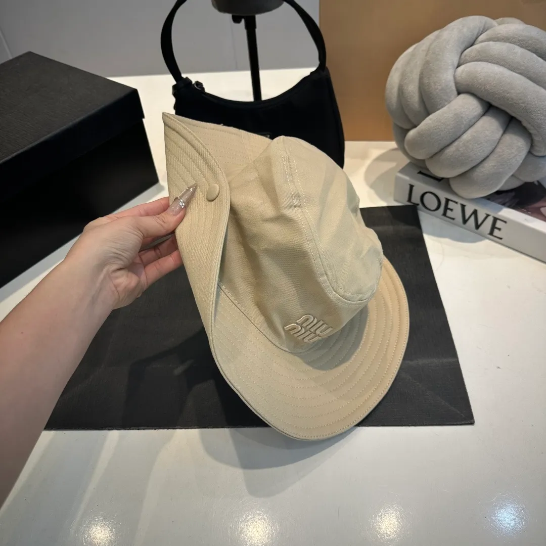 P70 miumiu counter canvas bucket hat, one-to-one mold customization, head circumference 57cm, unisex