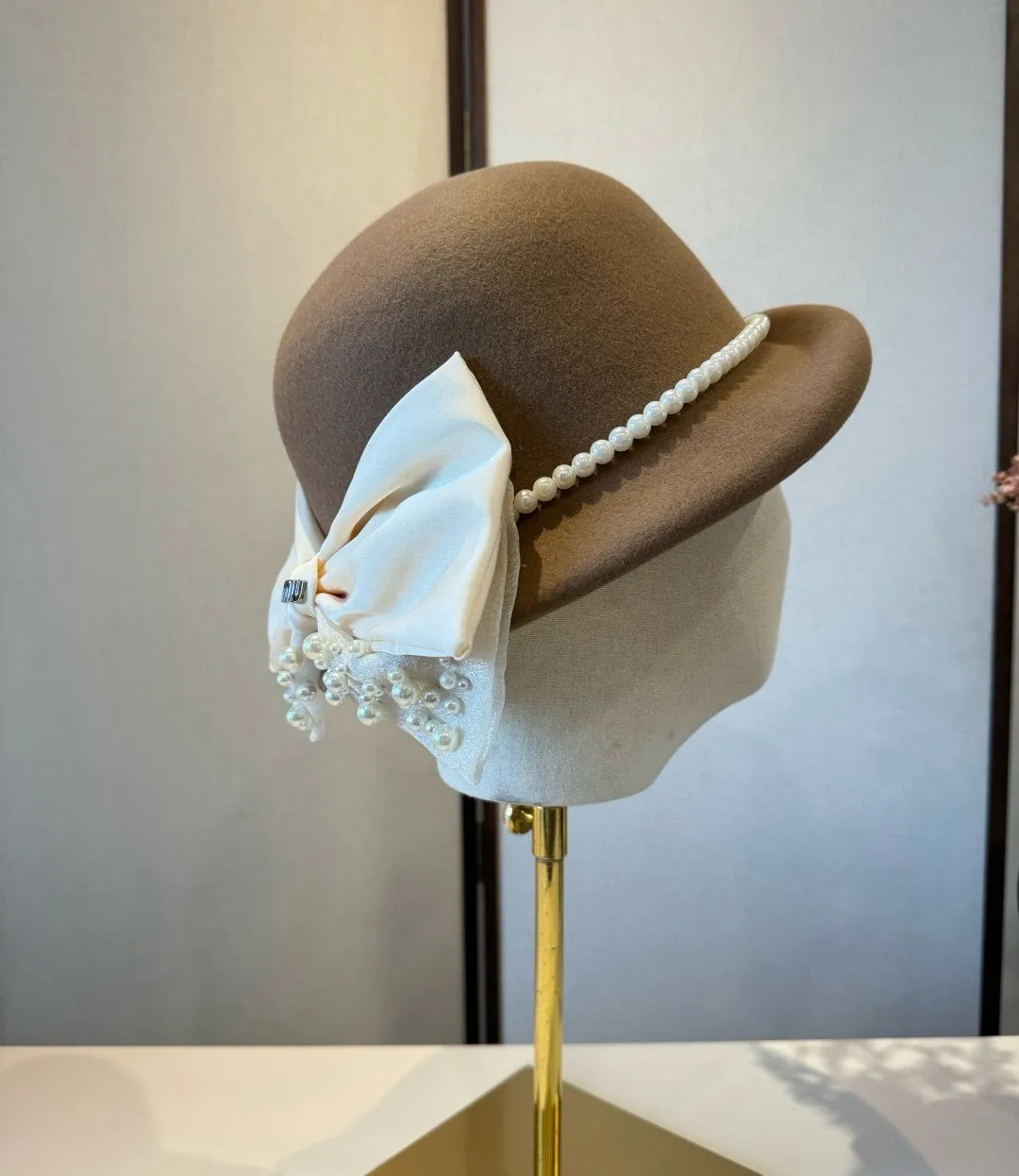 💰190¥ miumiu new basin hat, 100% wool fabric 🦙%, head circumference 57cm