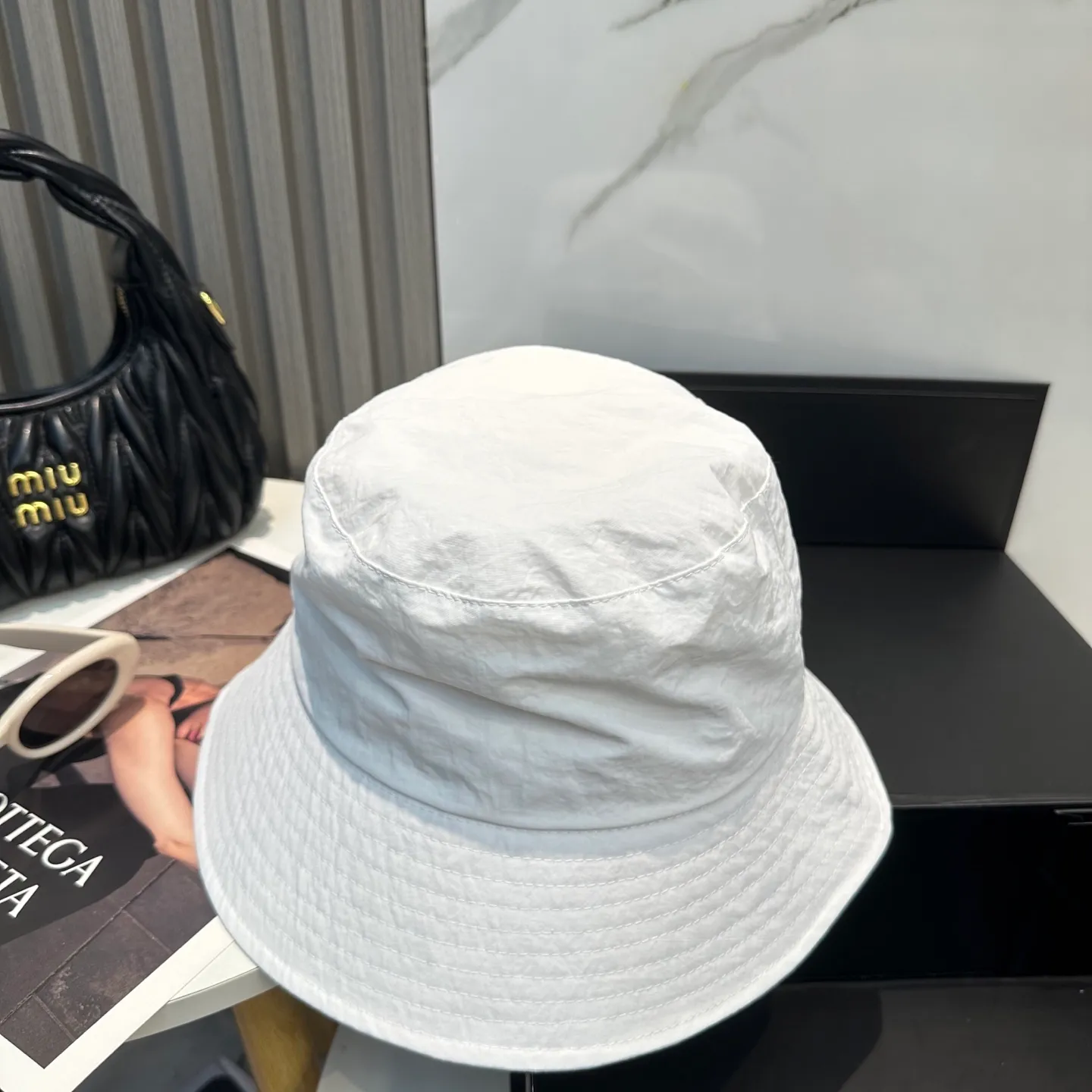 P60 miumiu new quick-drying simple fisherman hat 🧢Light and breathable, trendy and versatile, Xiaohongshu grows grass, poison Get your boyfriend and cool together