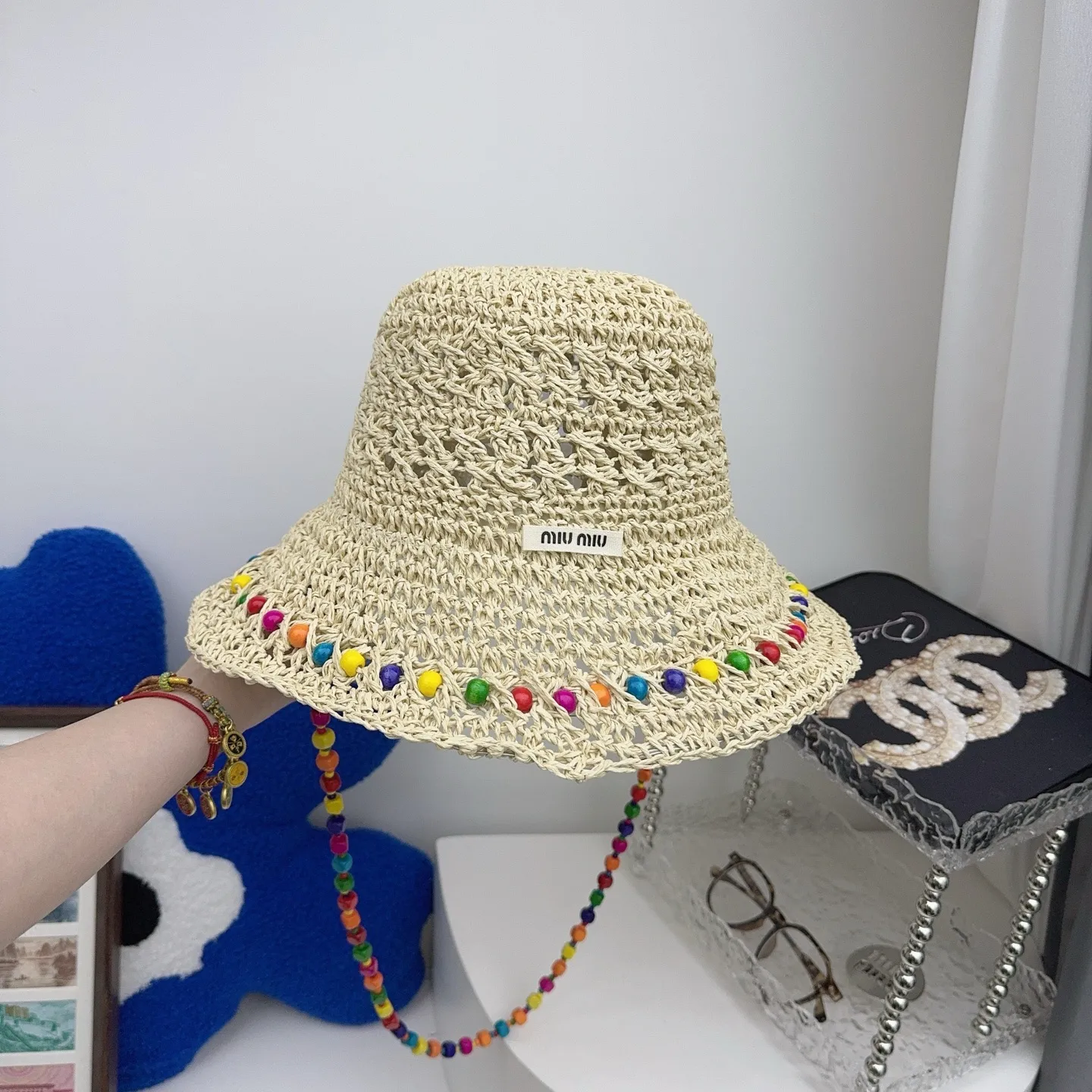 miumiu ✨ Heavy woven beach hat