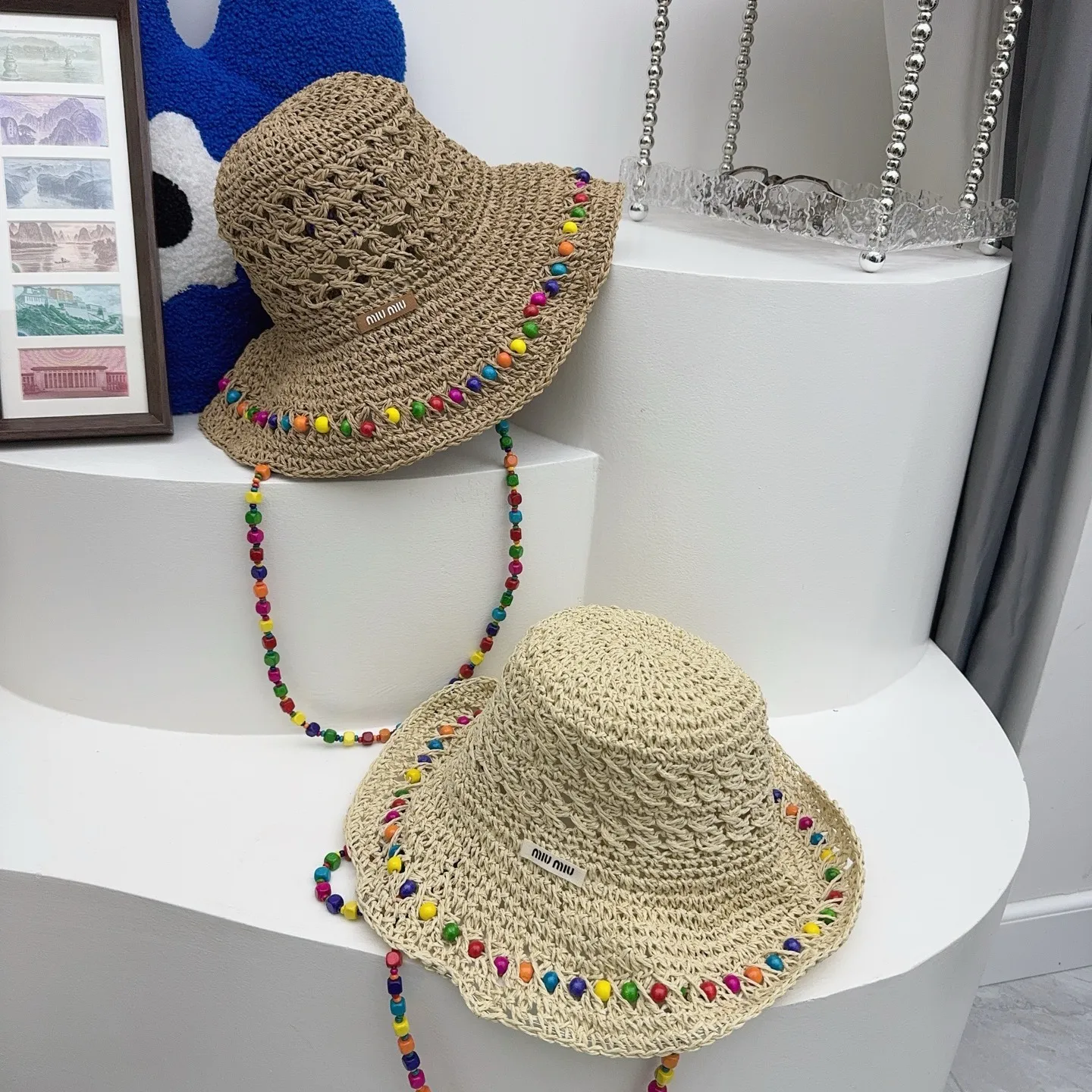 miumiu ✨ Heavy woven beach hat
