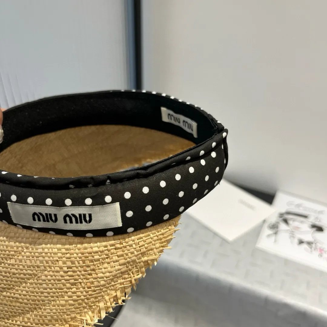 💰120¥ miumiu straw hat, headband sun hat
