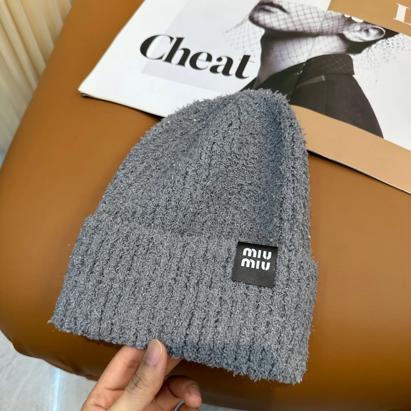 P66 miumiu’s popular knitted hat! So 🉑️, high-elastic fabric, classic colors, same style for men and women