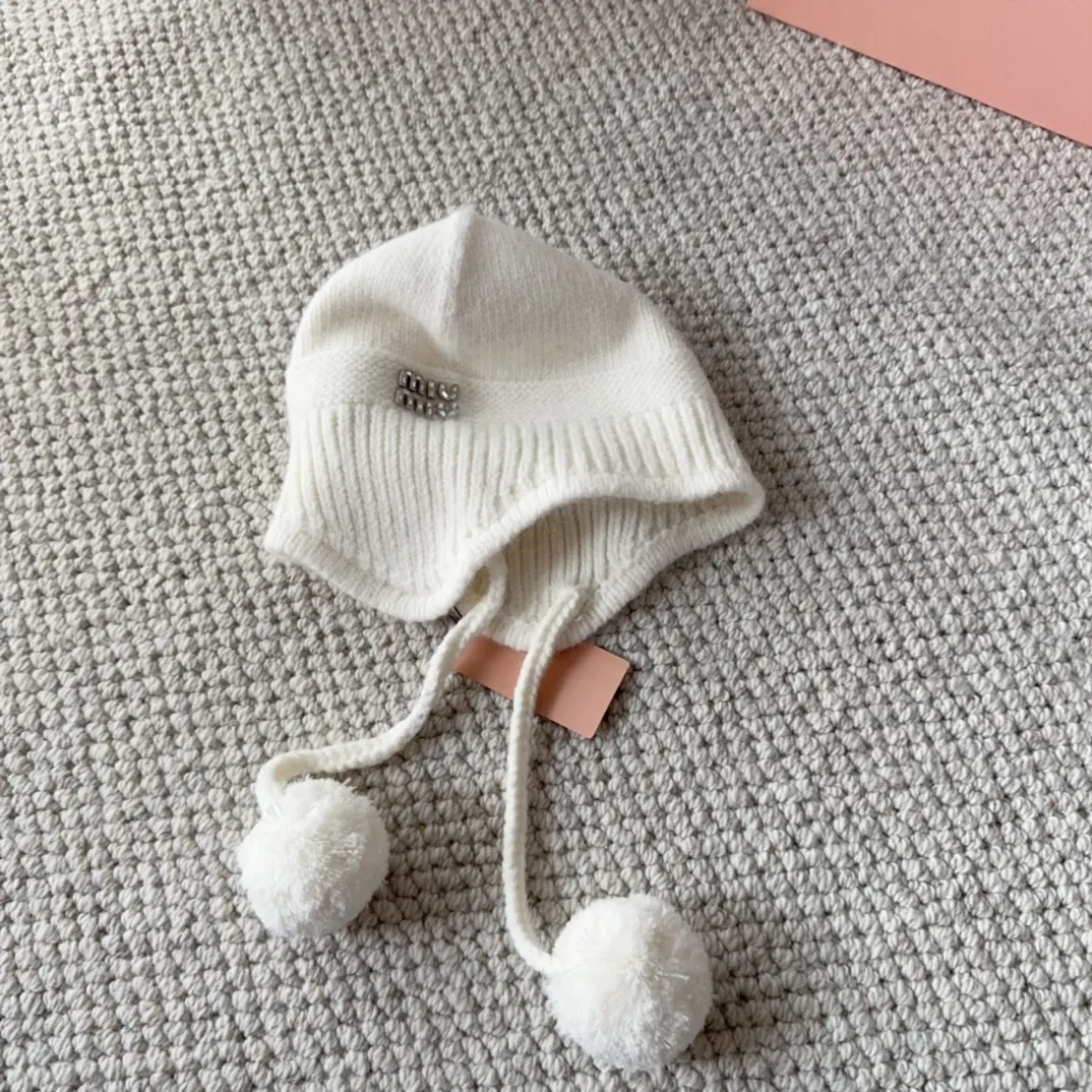 💰100 miumiu new autumn and winter knitted beanie This is so cute! The earmuffs are such a beauty! Soft and waxy