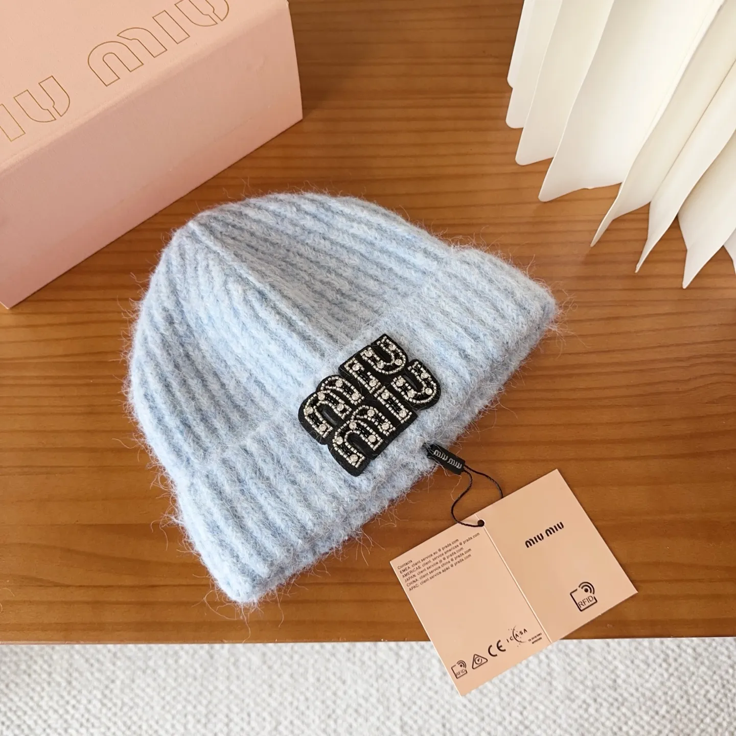 🉐️120 miumiu new autumn and winter knitted beanie This is so cute! The earmuffs are such a beauty! Soft and waxy