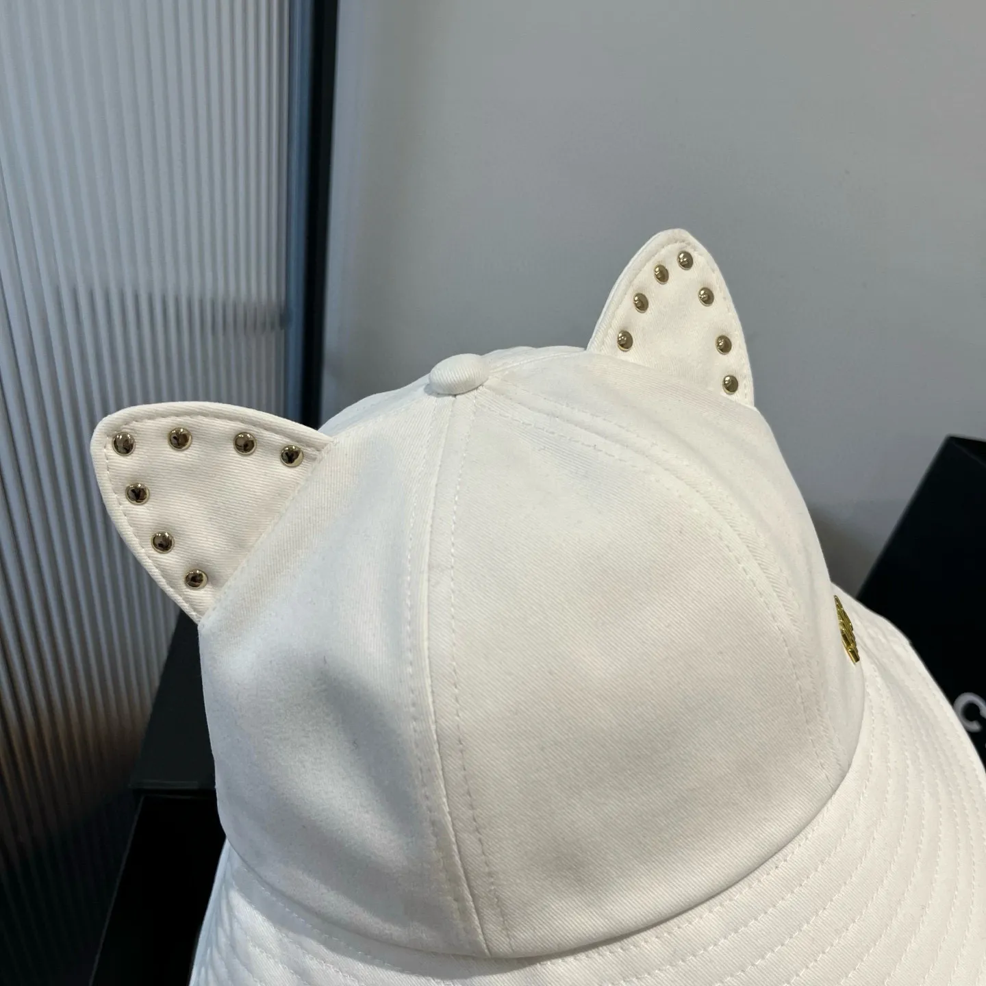 💰120¥ Miumiu miumiu spring and summer style cat ears and ding fisherman hat, pure cotton fabric, high-grade workmanship, head circumference 57cm