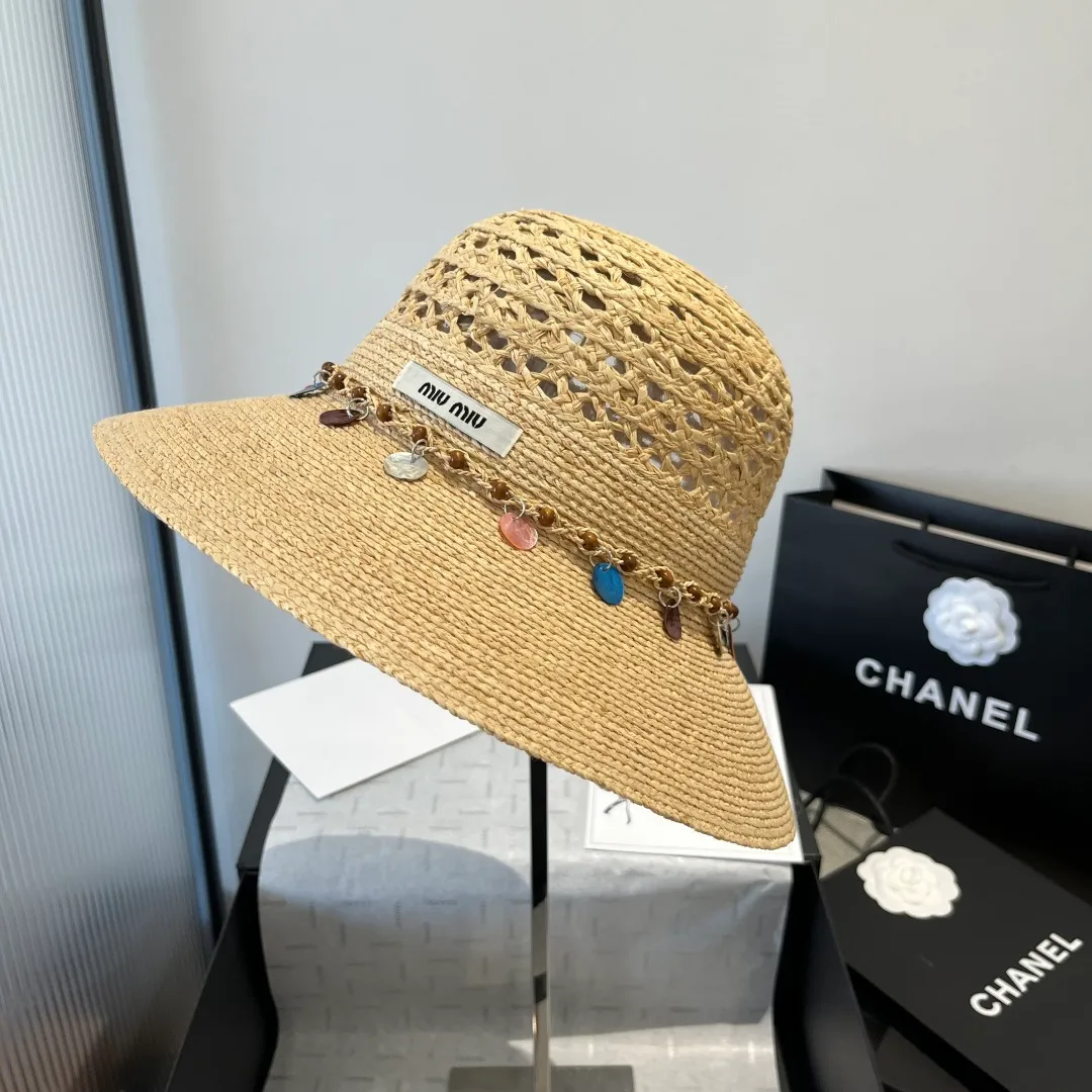 💰220 miumiu new raffia hat, head circumference 57cm