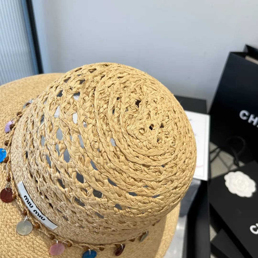 💰220 miumiu new raffia hat, head circumference 57cm