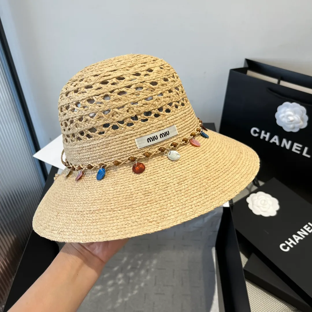 💰220 miumiu new raffia hat, head circumference 57cm