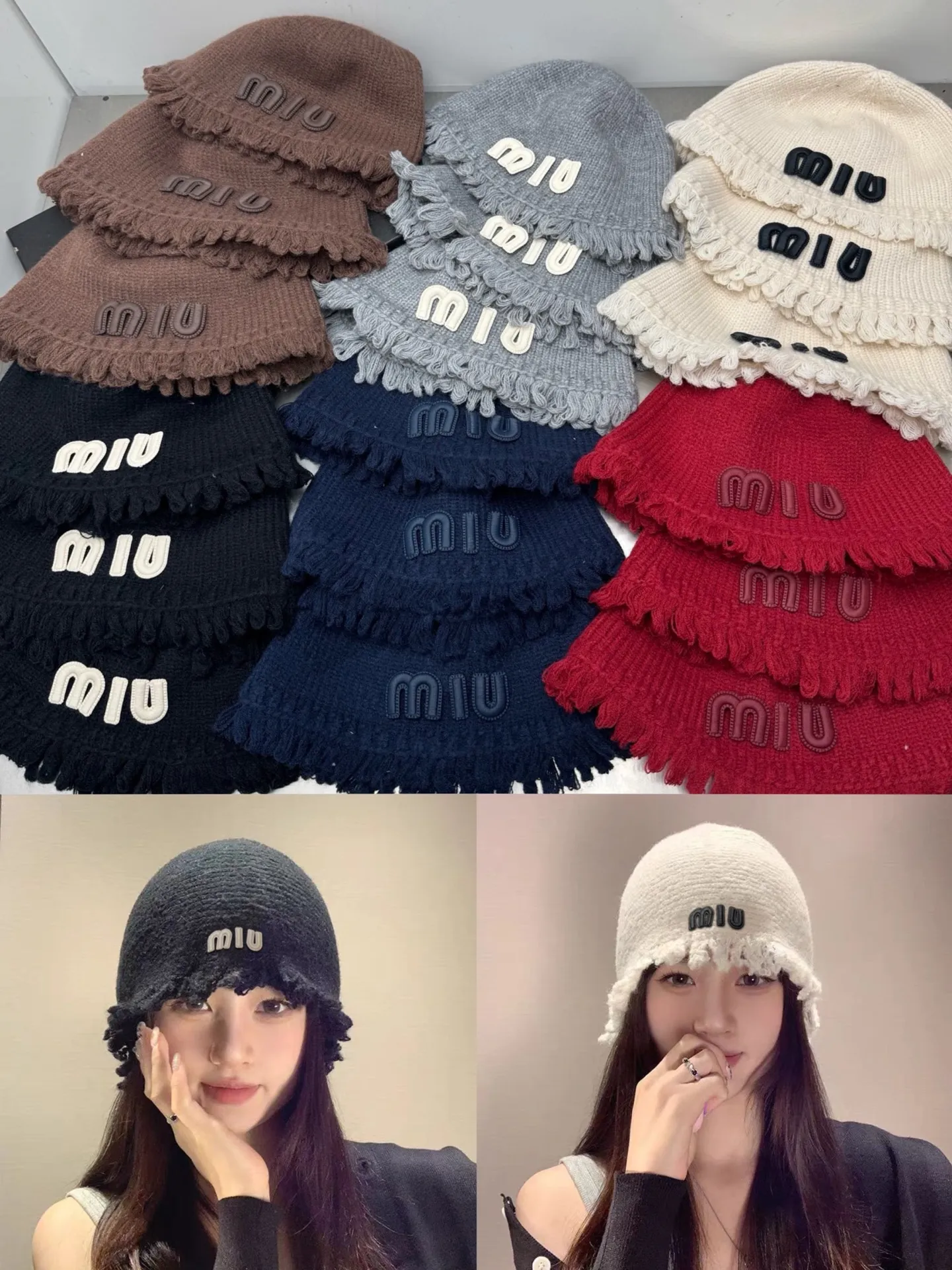 miumiu’s popular single style knitted fisherman hat