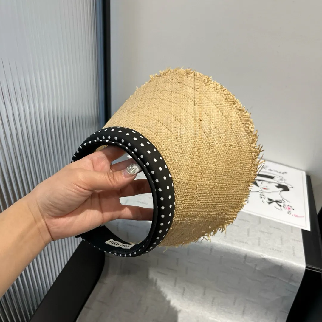 💰140¥ miumiu straw hat, headband sun hat
