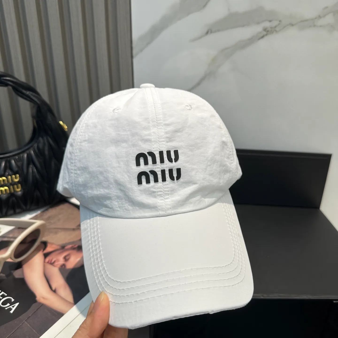 P50 miumiu new quick-drying simple baseball cap 🧢Light, breathable, trendy and versatile, Xiaohongshu grows grass, poison Get your boyfriend and cool together