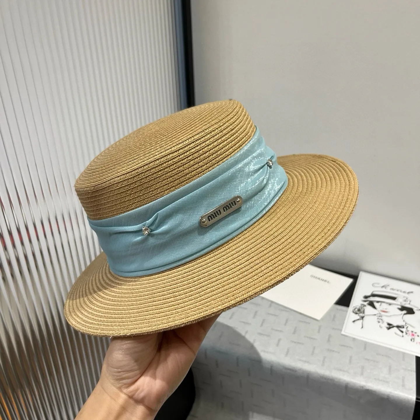 💰160¥ miumiu new flat top hat, advanced customization, head circumference 57cm