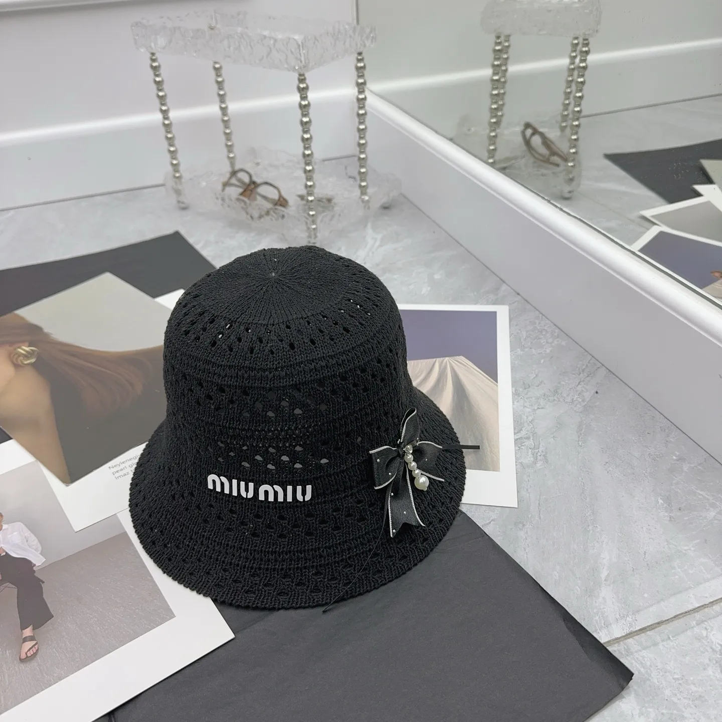miumiu 🎀 Customized version of exquisite small basin hat ~ the latest style for spring and summer, sweet and textured!
