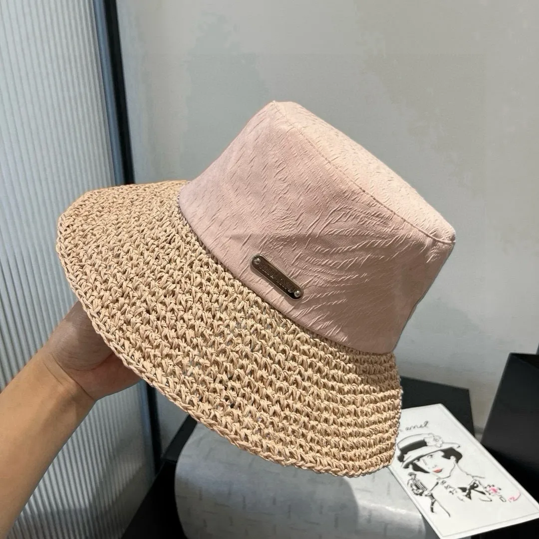 💰120¥ miumiu new fisherman hat, woven and spliced ​​gold fabric, head circumference 57cm