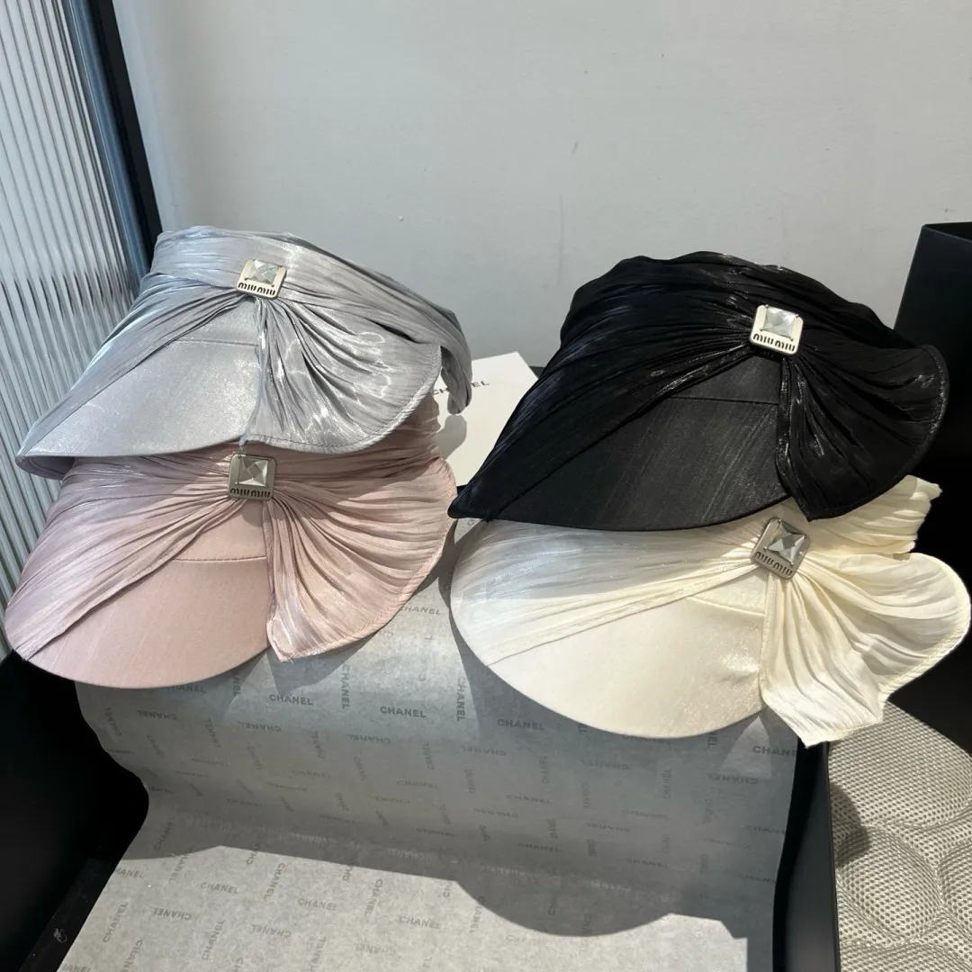 💰100¥ miumiu new silk headband, bow sun hat