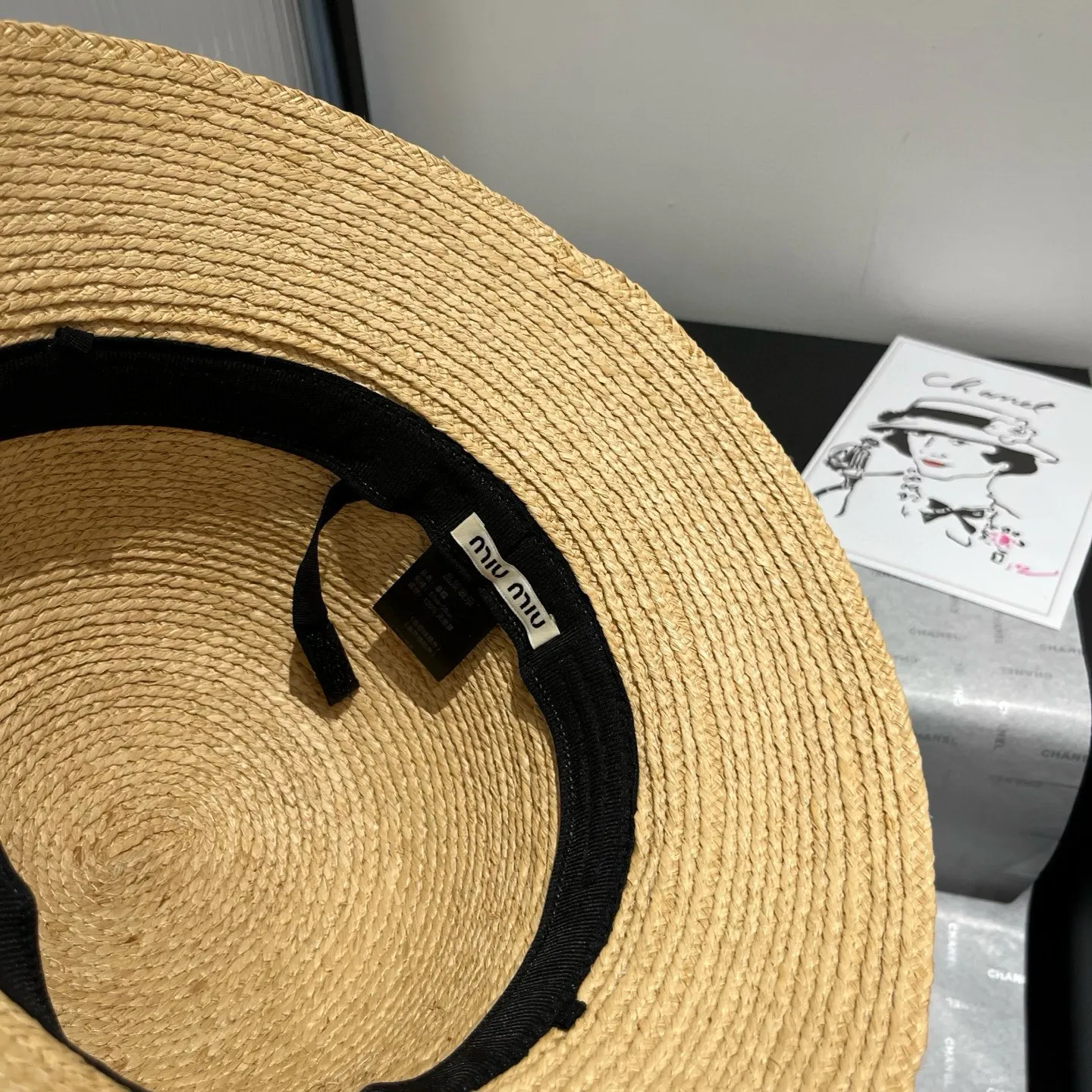💰170¥ miumiu raffia hat, lady style, head circumference 57cm
