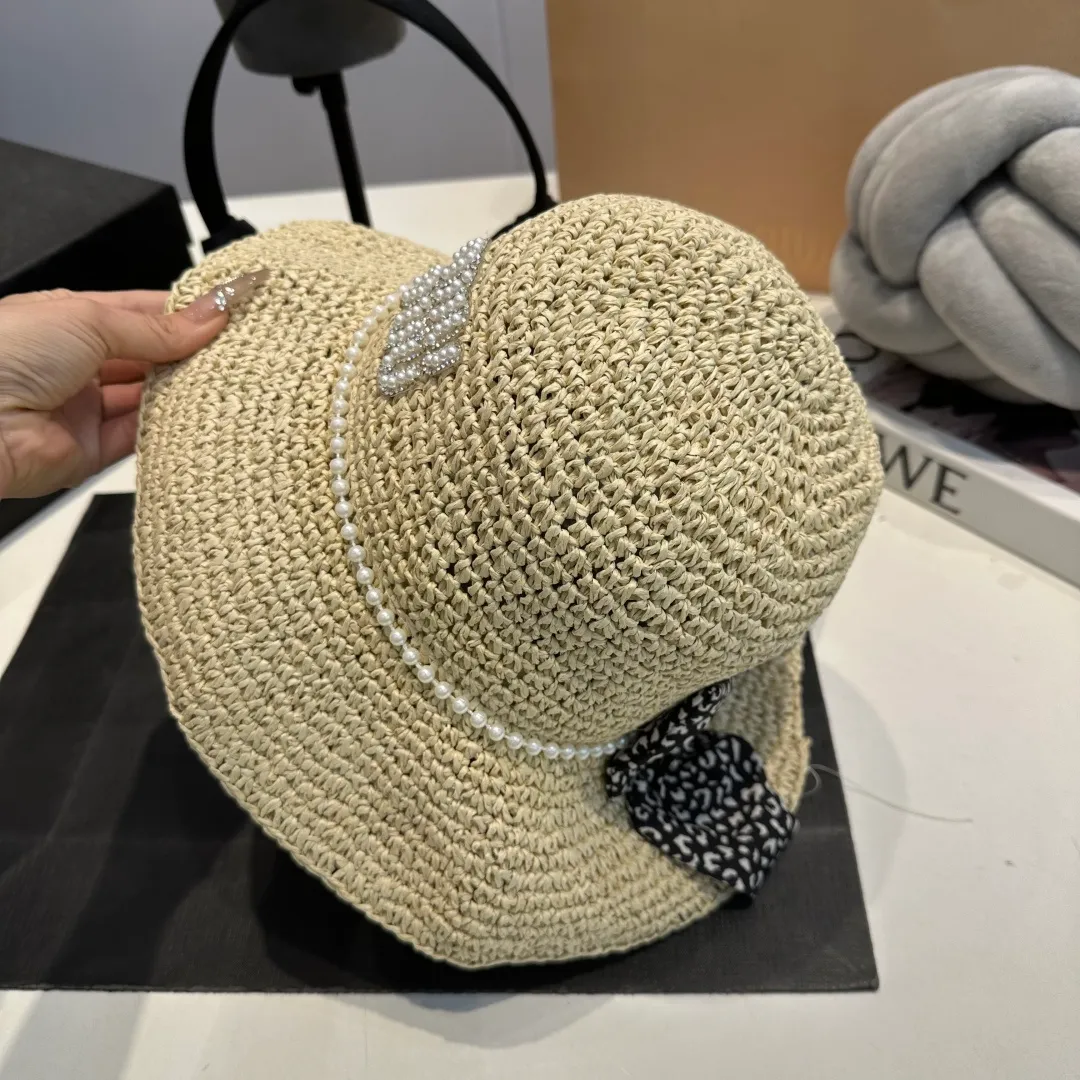 P60 miumiu new flat-top sun hat, straw sun hat, head circumference 57cm