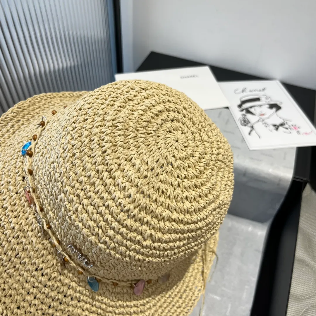 💰120¥ miumiu straw hat, beach sun hat, head circumference 57cm