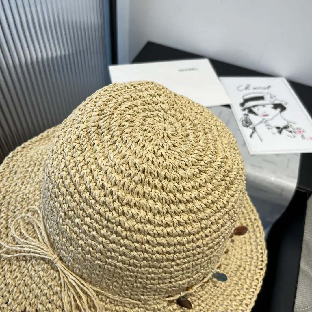 💰120¥ miumiu straw hat, beach sun hat, head circumference 57cm