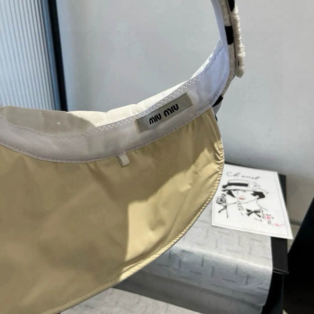 💰110¥ miumiu shell hat, empty top sun visor, adjustable
