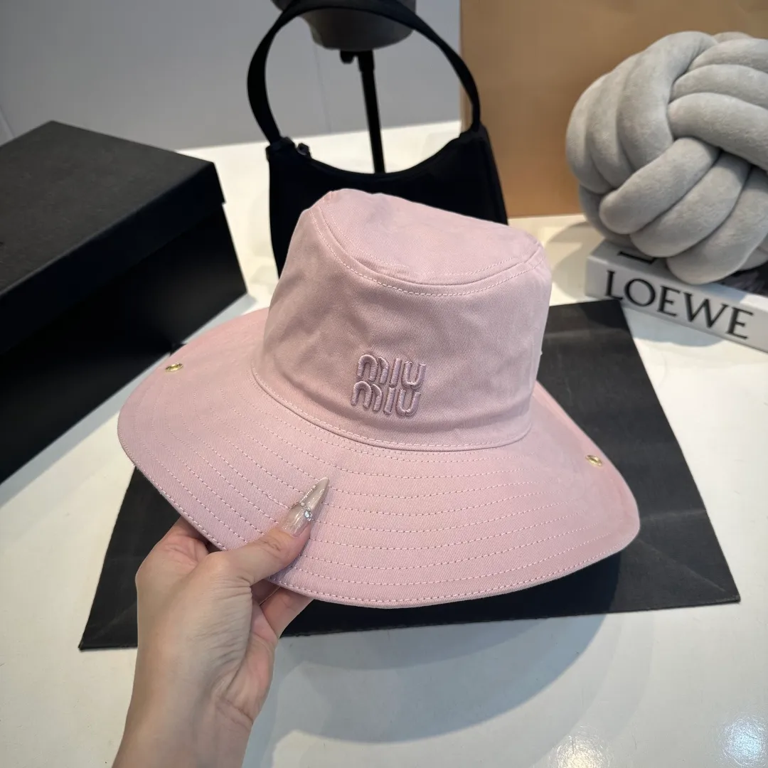 P70 miumiu counter canvas bucket hat, one-to-one mold customization, head circumference 57cm, unisex