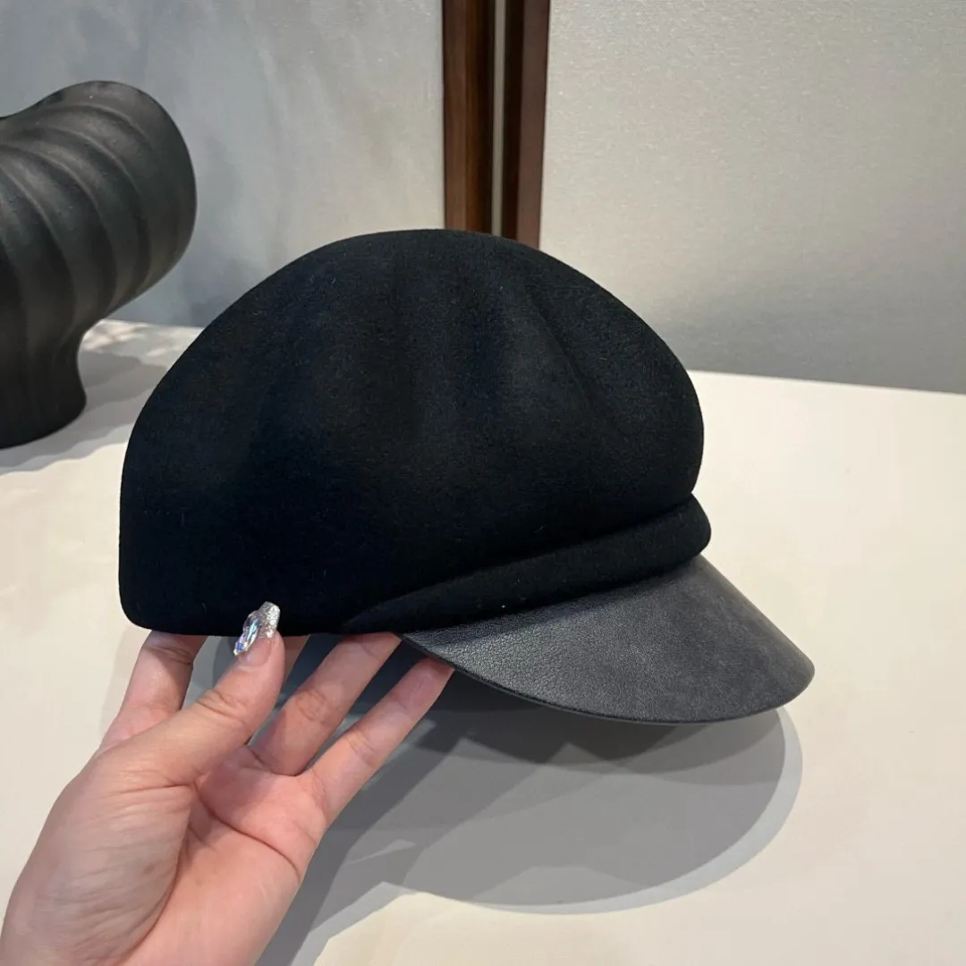 🉐240¥ Gucci new autumn and winter wool duck tongue military cap, 100% wool fabric, head circumference 57cm