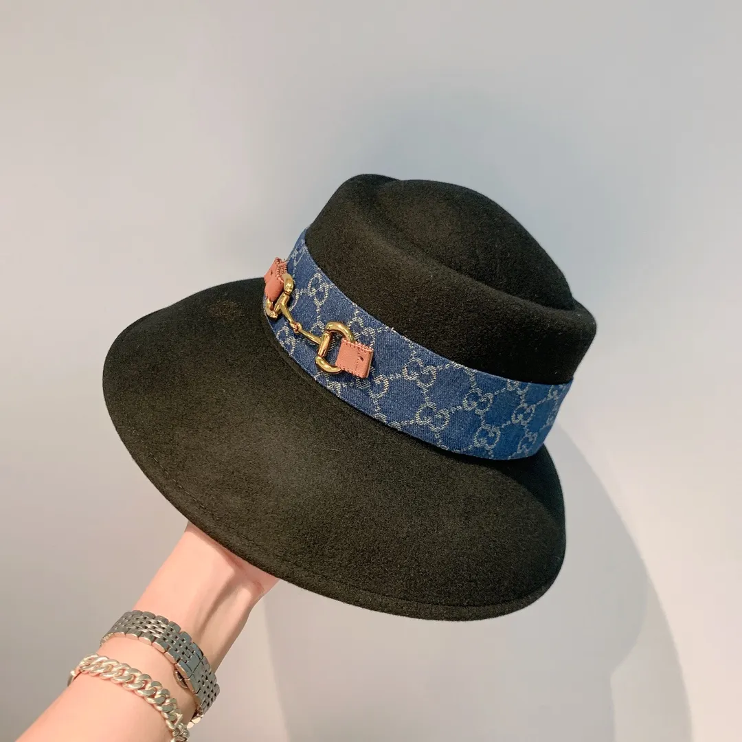 p170 Gucci 2021 autumn and winter new wool hat, 100% wool fabric, concave and convex shape, head circumference 57cm