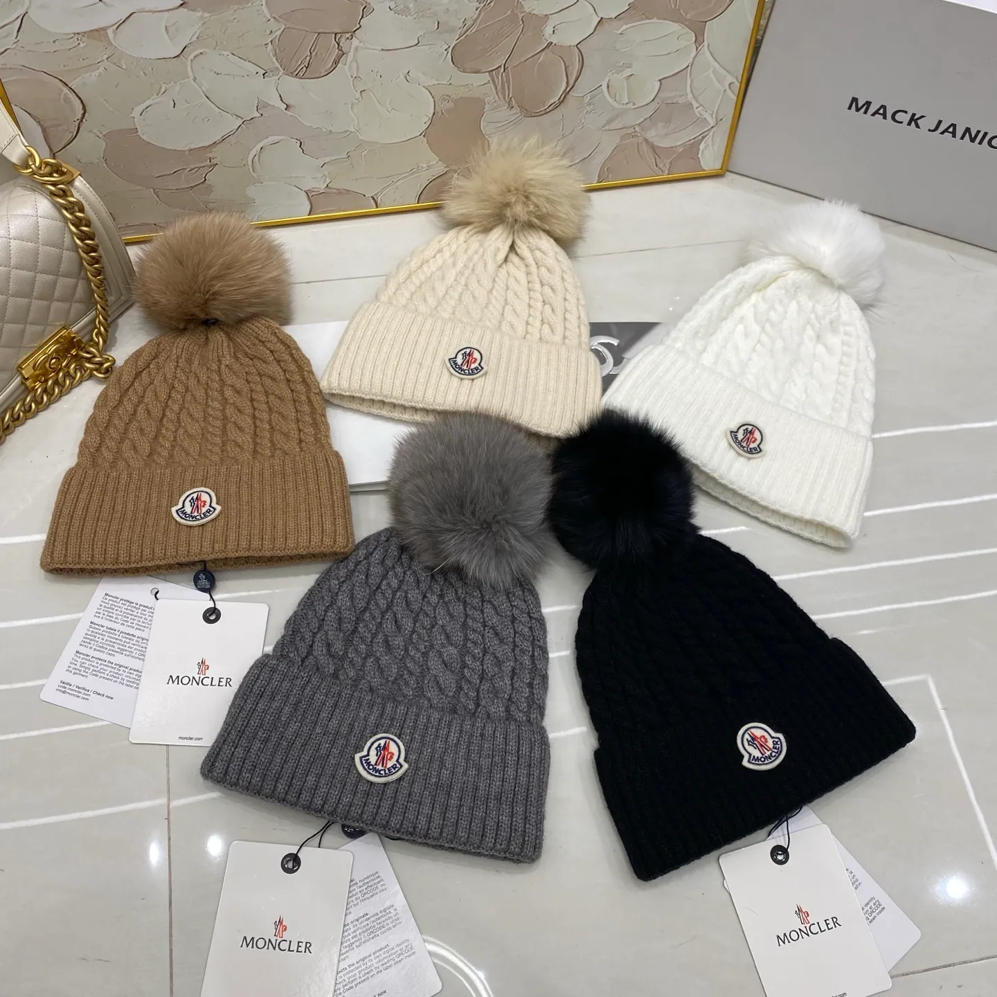MONCLER cashmere knitted hat