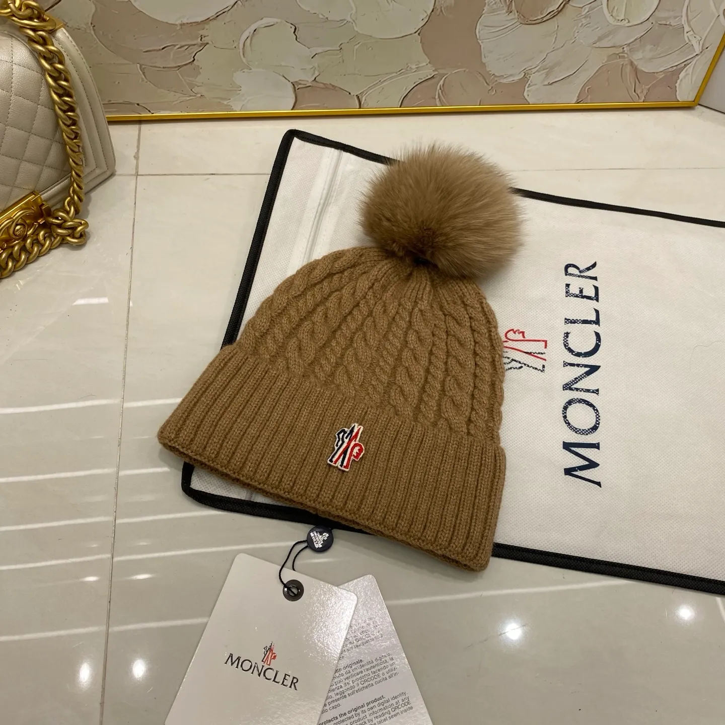 MONCLER cashmere knitted hat