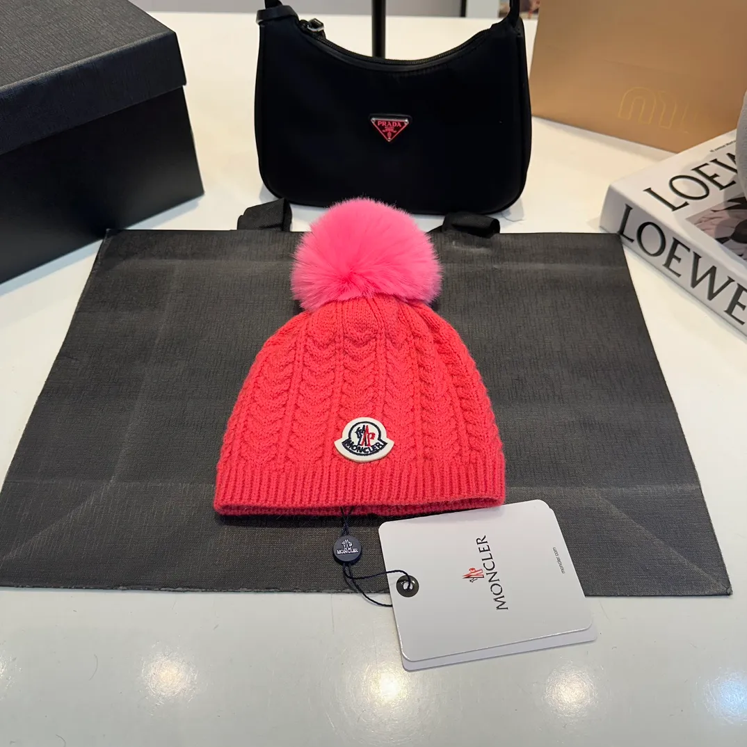 P50 MONCLER2024 children's new knitted wool warm hat