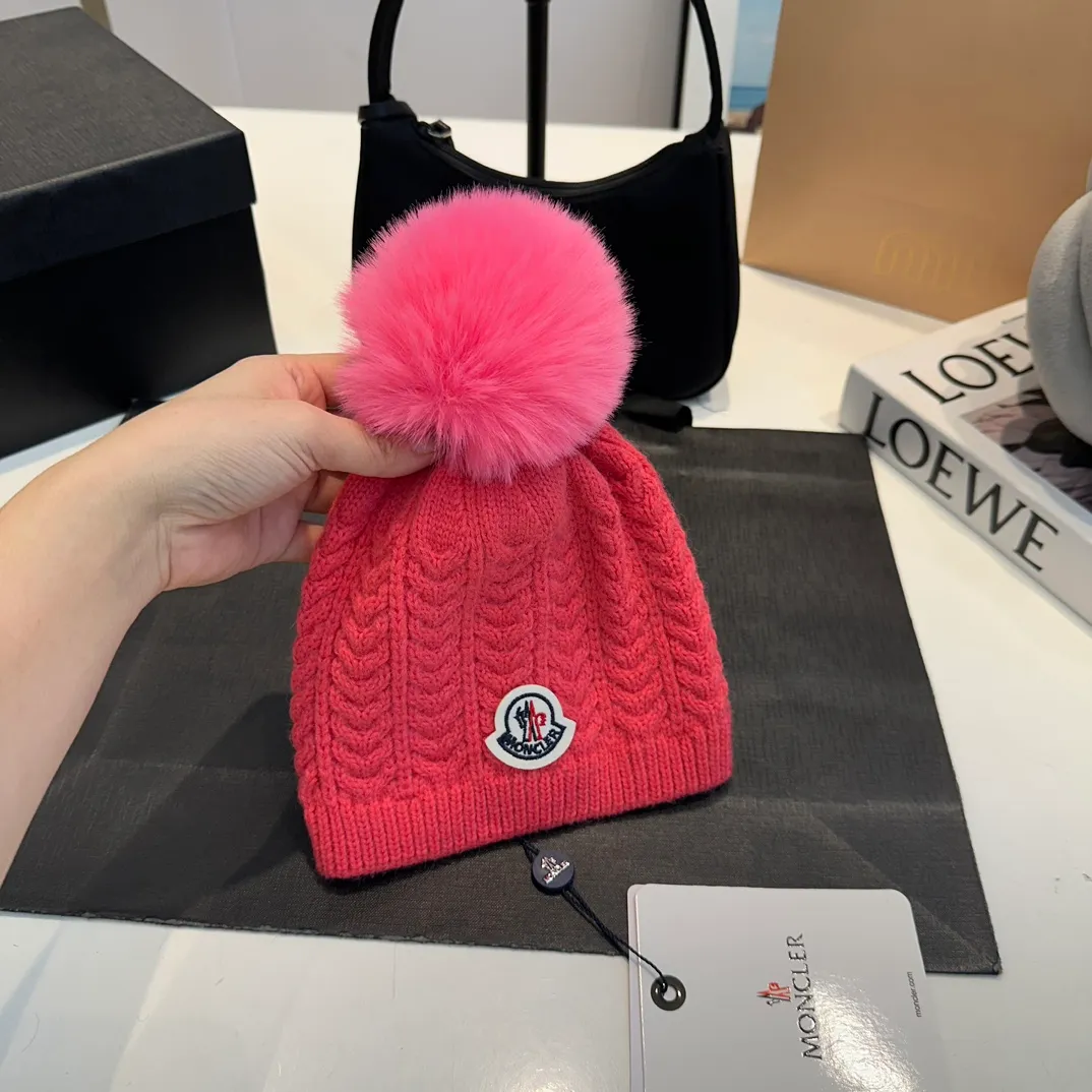 P50 MONCLER2024 children's new knitted wool warm hat