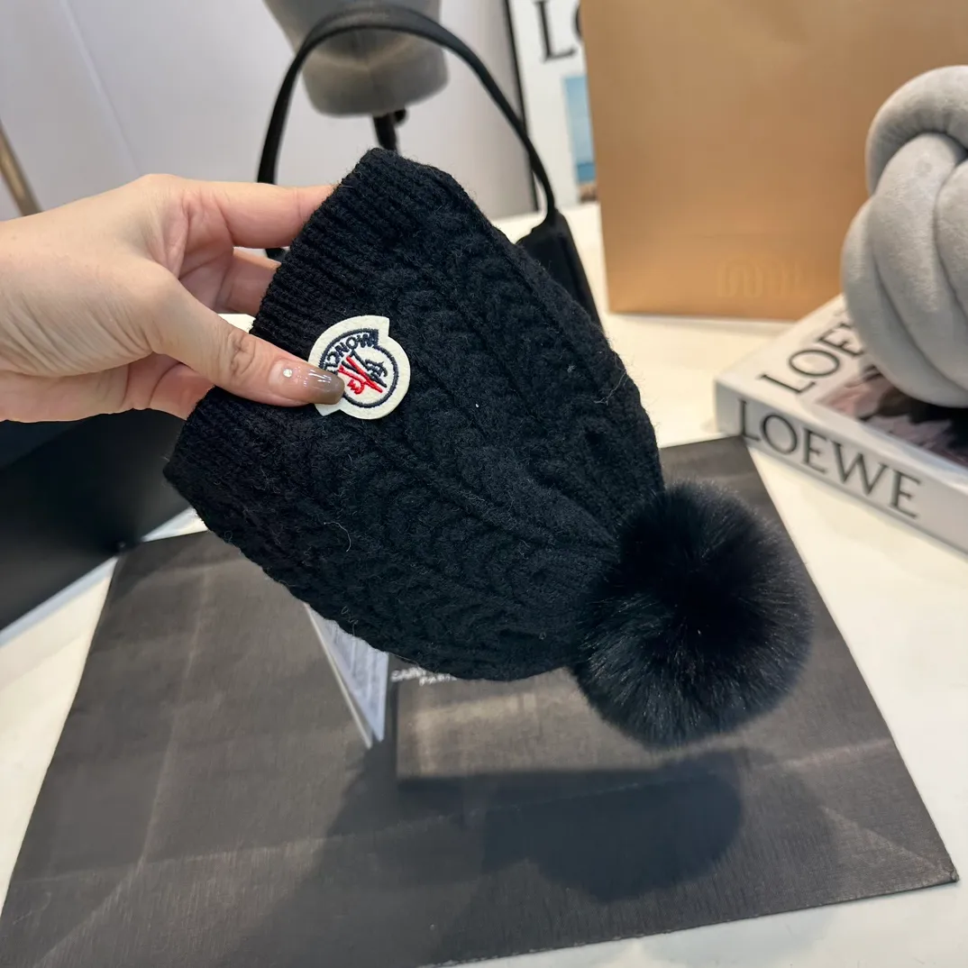 P50 MONCLER2024 children's new knitted wool warm hat