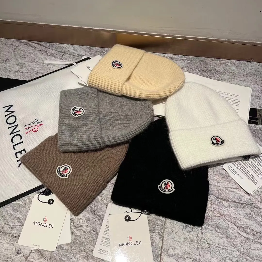 MONCLER rabbit fur knitted hat