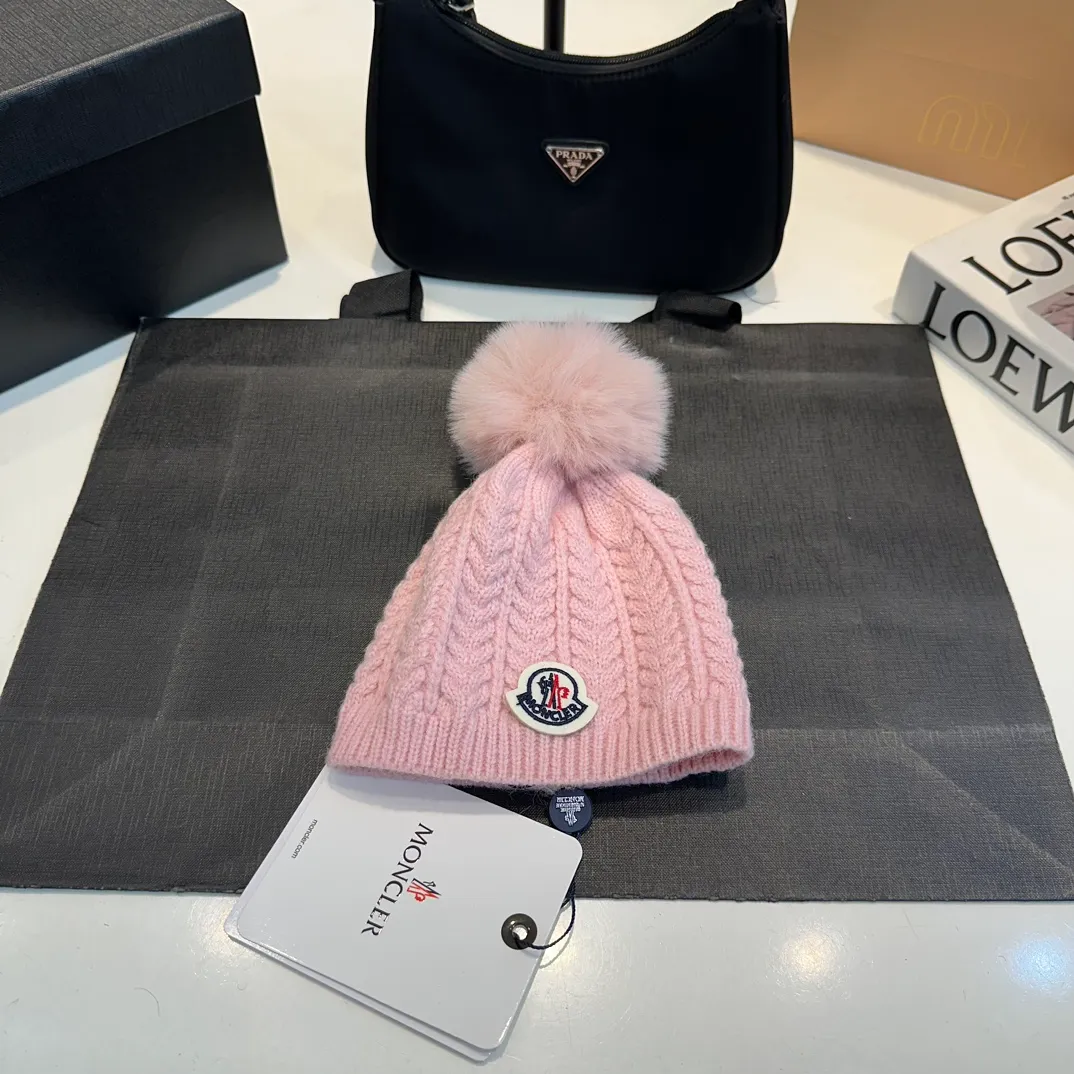 P50 MONCLER2024 children's new knitted wool warm hat