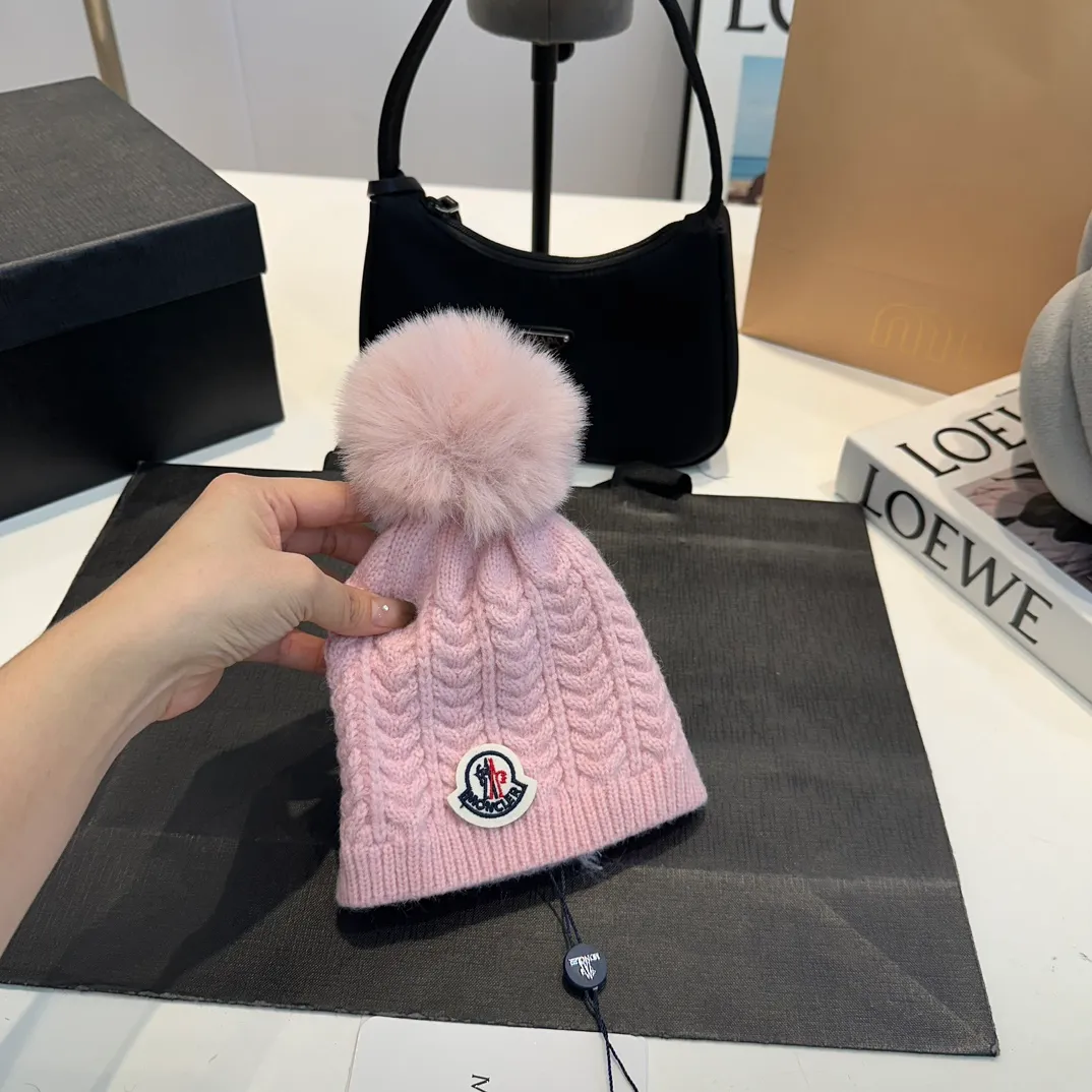 P50 MONCLER2024 children's new knitted wool warm hat