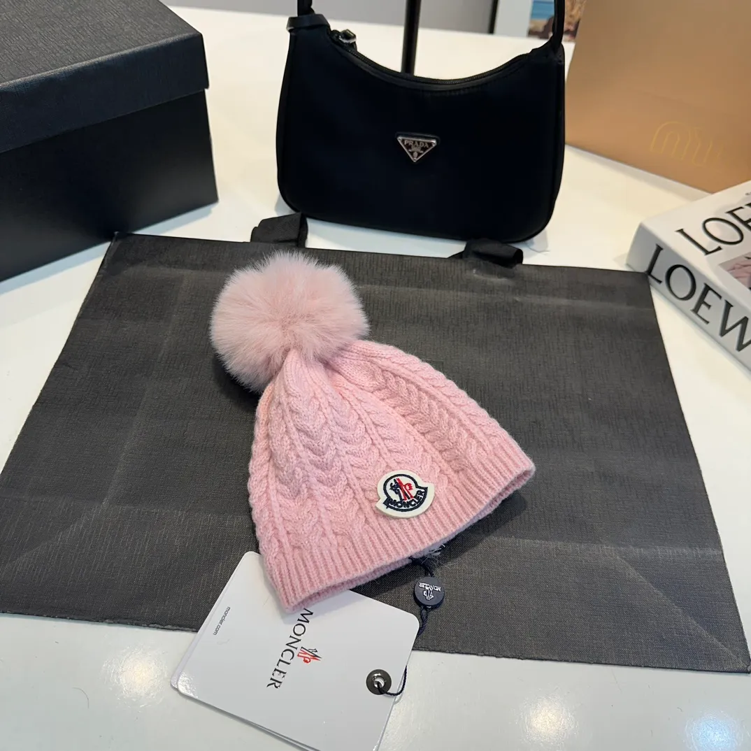 P50 MONCLER2024 children's new knitted wool warm hat