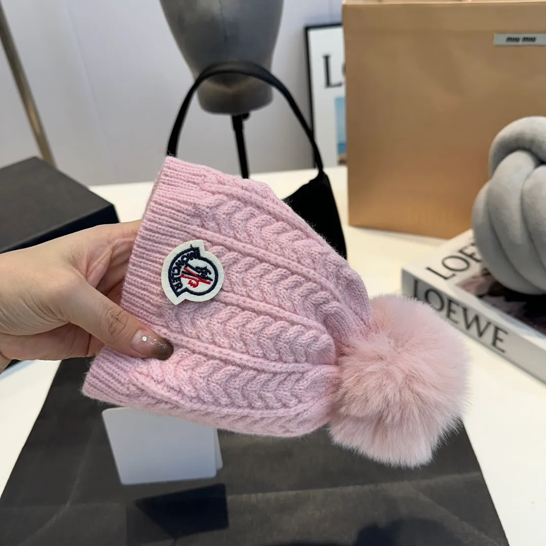 P50 MONCLER2024 children's new knitted wool warm hat