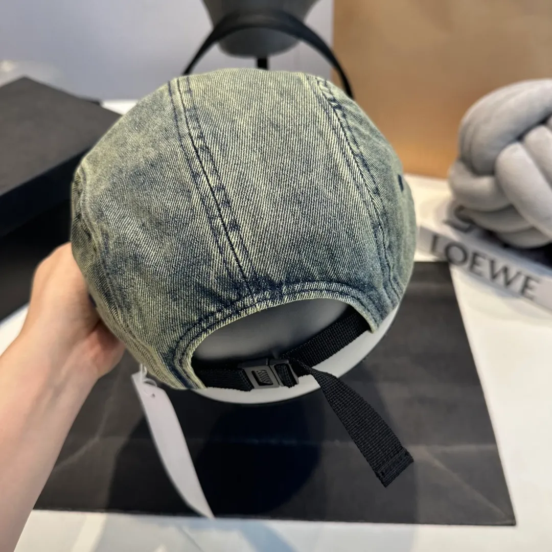 p50 SUPreme American washed denim baseball cap for men and women, street fashion brand, large head circumference, heavy industry duck cap