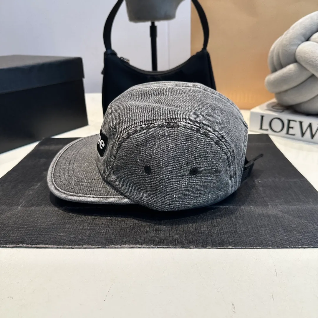 p50 SUPreme American washed denim baseball cap for men and women, street fashion brand, large head circumference, heavy industry duck cap