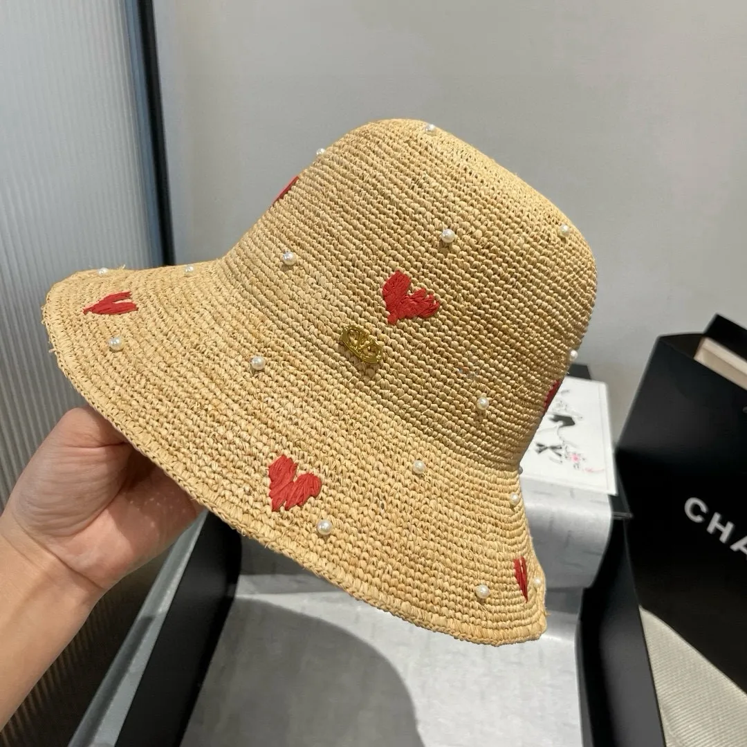 💰240¥ Valentino's new raffia hat, hand-crocheted, high-end customization, head circumference 57cm