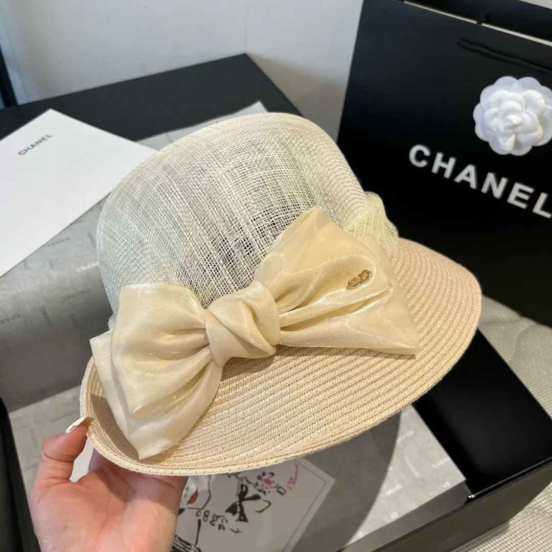 💰220¥ Valentino VELNTINO linen hat, curled top hat, head circumference 57cm