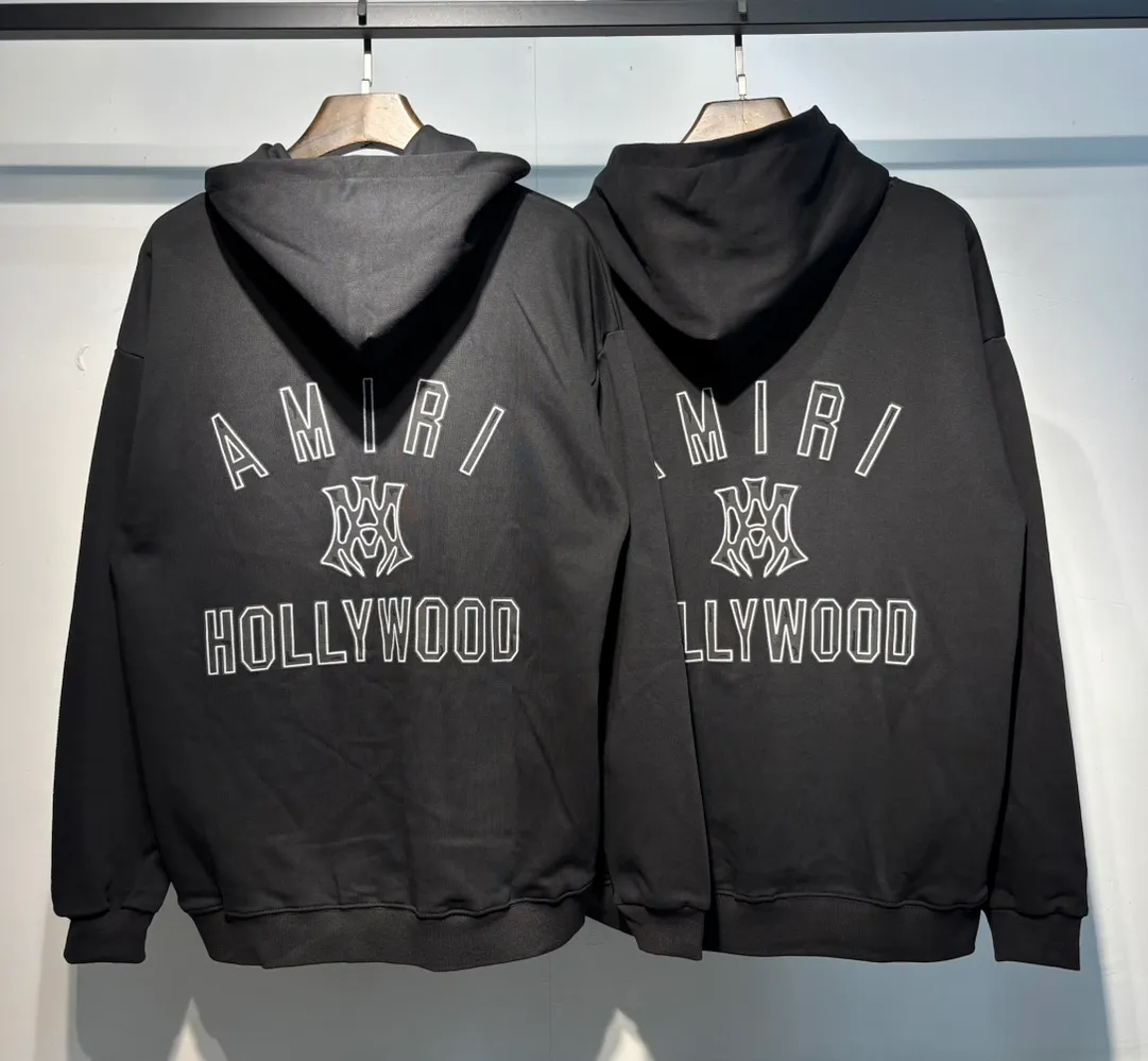 893 P230 autumn and winter new product AMIRI real shot sweatshirt black hanging shot S. M. L. XL