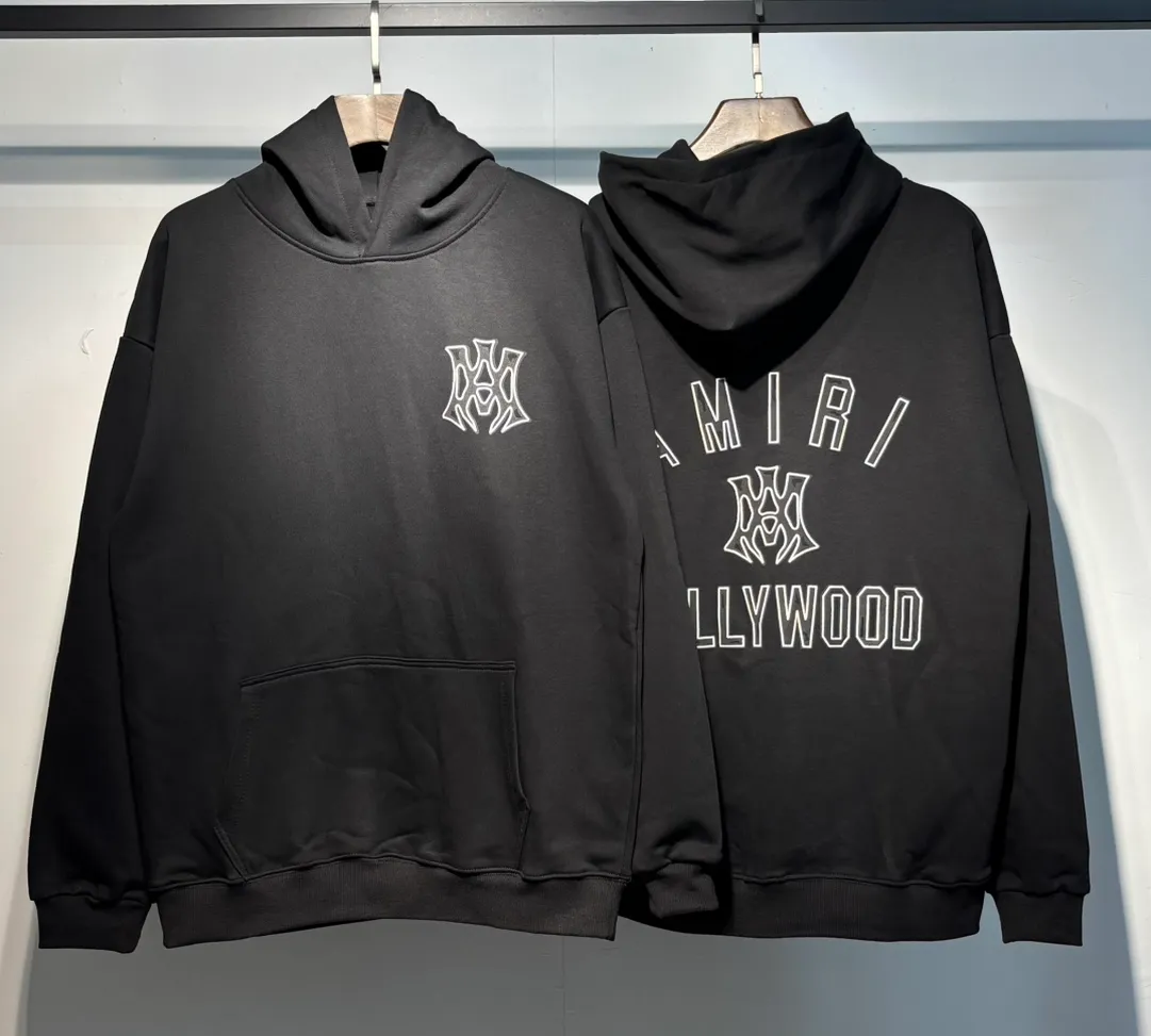 893 P230 autumn and winter new product AMIRI real shot sweatshirt black hanging shot S. M. L. XL