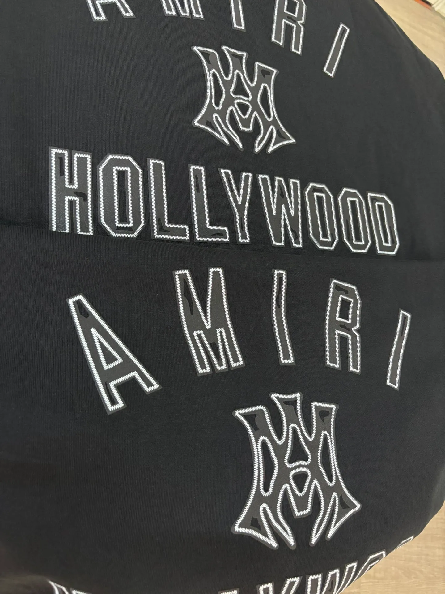 893 P230 autumn and winter new product AMIRI real shot sweatshirt black hanging shot S. M. L. XL